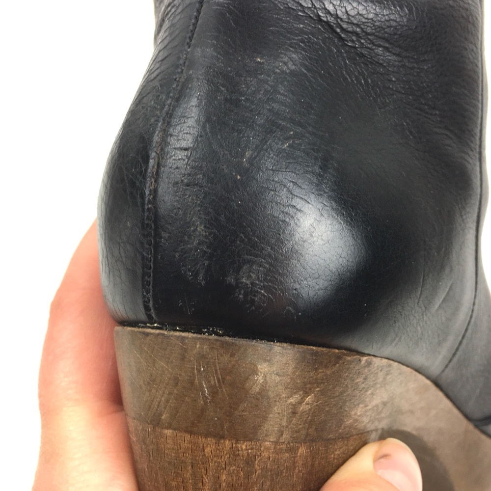 Coclico Nell tall leather wood clog heel boot - Picture 6 of 8